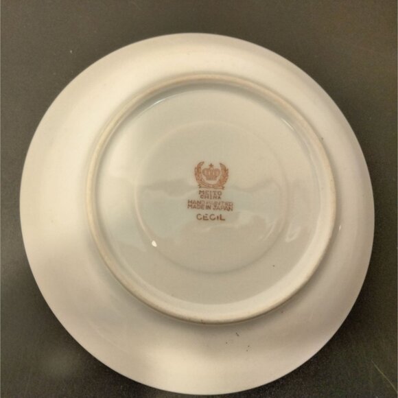 Meito China Cecil Saucer Blue Yellow Floral Vintage Distressed Japan Craft lot 3 - Picture 7 of 13